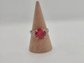 Sterling Silver and Orange Cubic Zirconia Ring