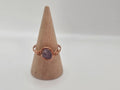 Amethyst Stone and Copper Ring