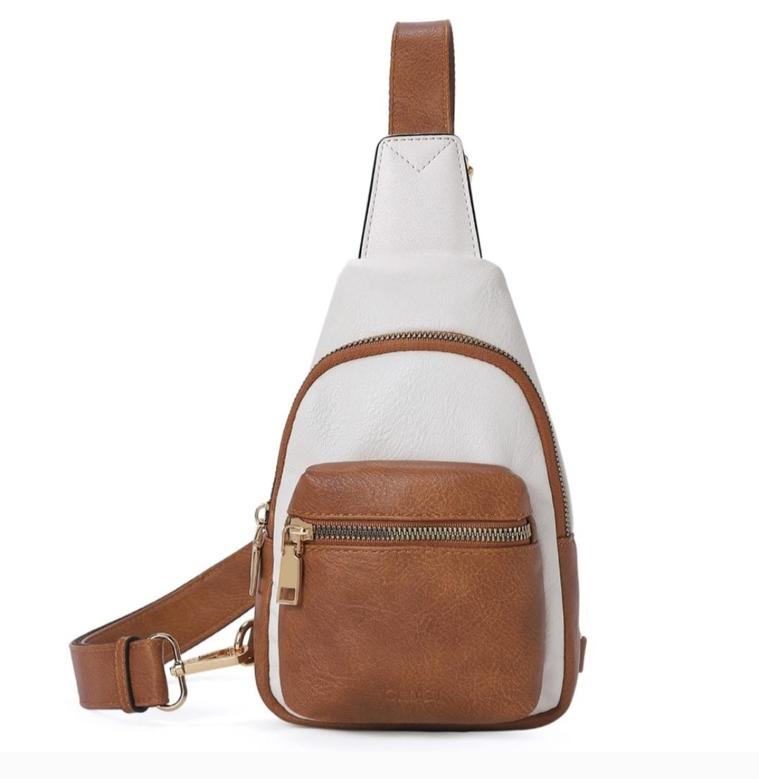 Chic Two Toned Cross Body Bag