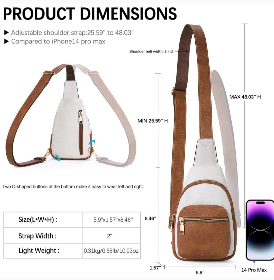 Chic Two Toned Cross Body Bag