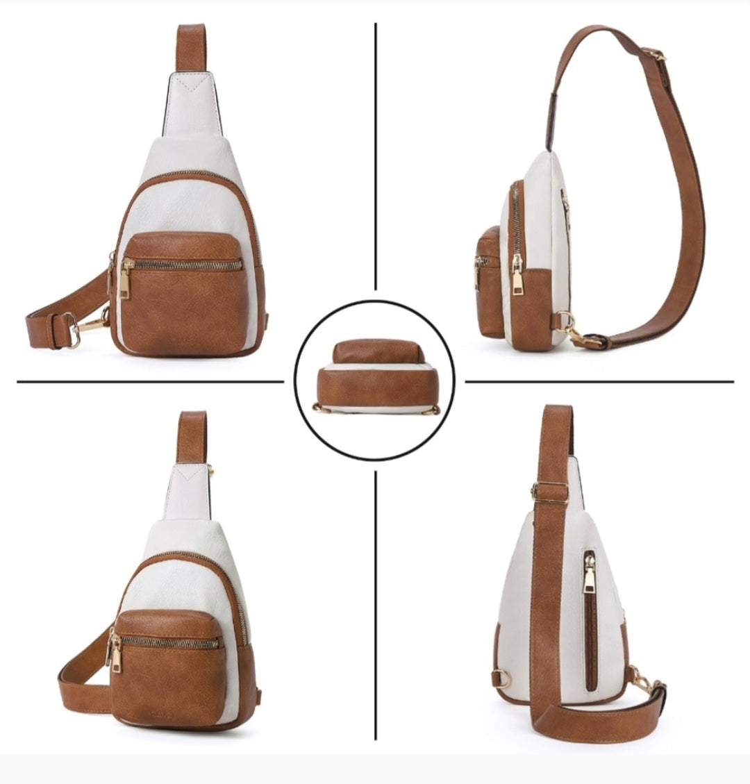 Chic Two Toned Cross Body Bag